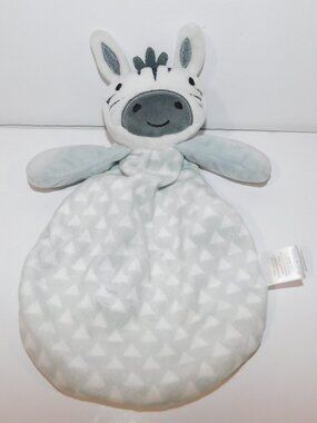 Activities by Baby Mode Zebra Crinkle Security Blanket Gray White Triangles Baby